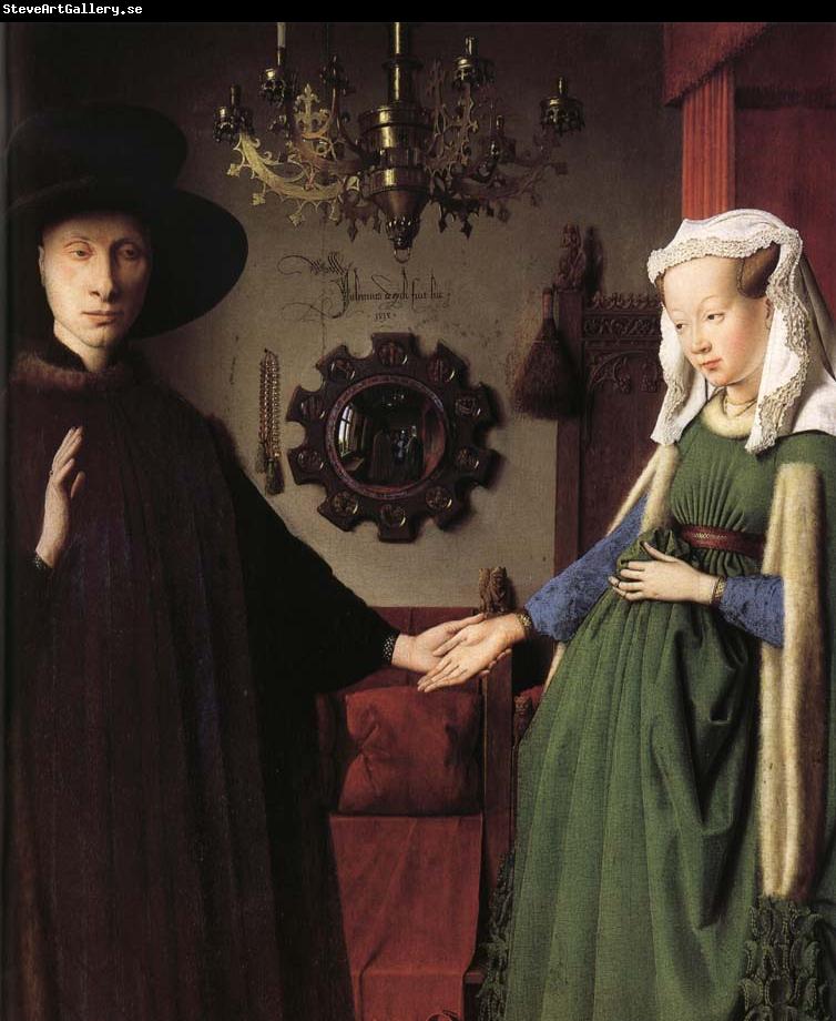 Jan Van Eyck Details of Portrait of Giovanni Arnolfini and His Wife